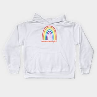 Homeschool Pride Girl Rainbow Kids Hoodie